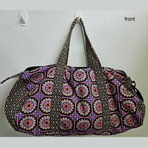 Ethnic Decorative Mandala, Boho, Canvas 100% cotton, Duffle Bag